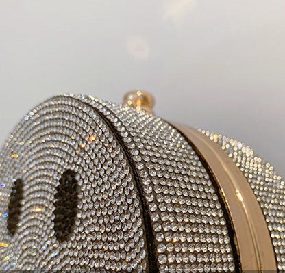 Closeup of luxury rhinestones on Happy Lux Crossbody.